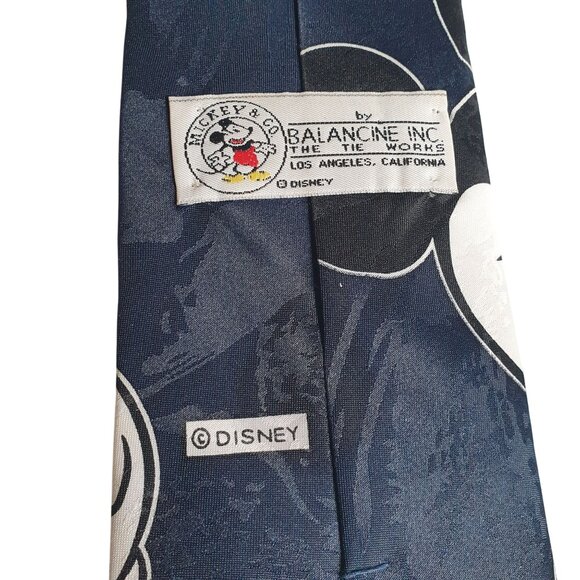 Mickey Mouse Vintage Mens Tie Balance Inc Disney 1990s Cartoon Character Necktie - Picture 4 of 5